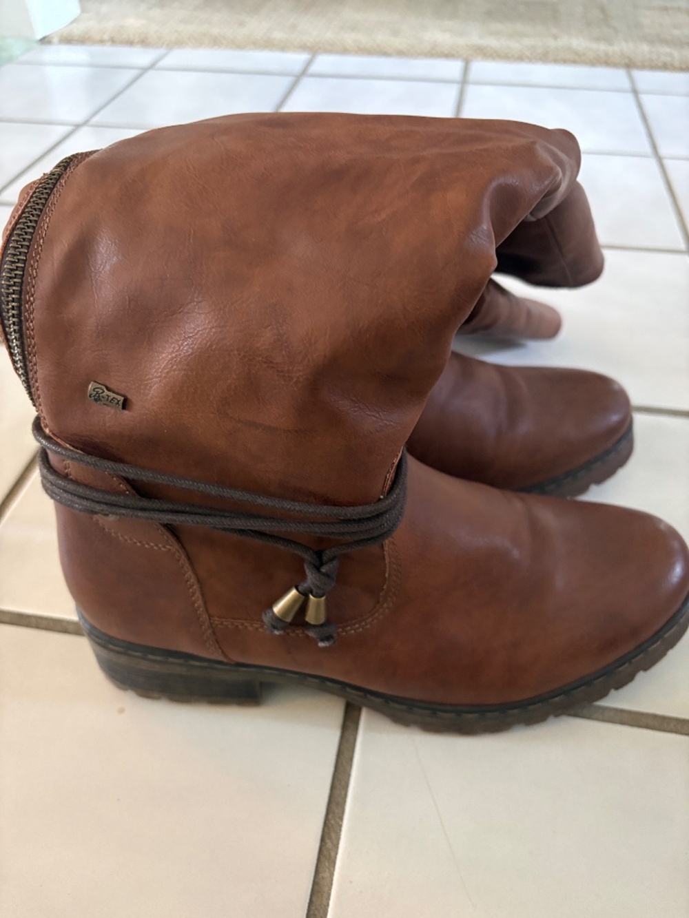 Spring Step Vegan Leather Riding Boots Lined Tall Size 9 / 40 - Picture 6 of 12